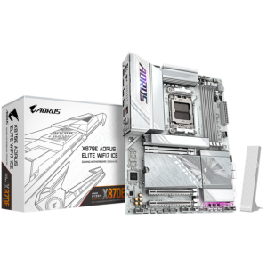 Gigabyte X870E AORUS ELITE WIFI7 ICE | AMD X870E | AM5 | DDR5 8200MHz OC | PCIe 5.0 | 4× M.2 | USB4 | Wi-Fi 7 | 2.5Gb LAN | ATX Matična Plošča