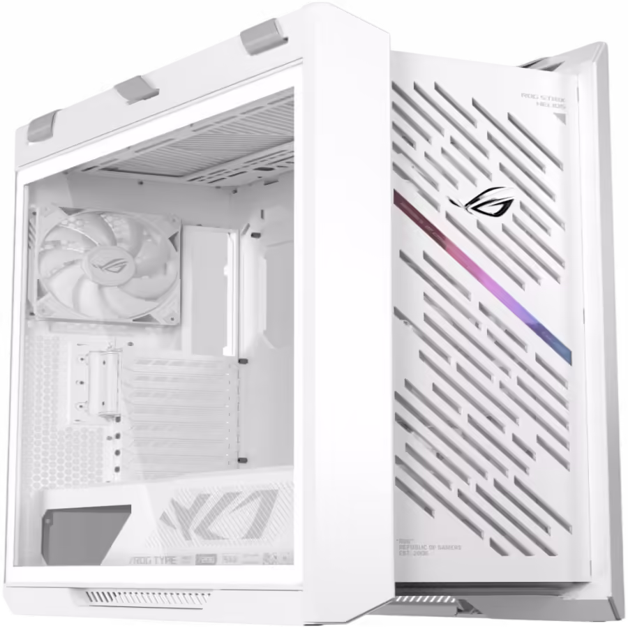 Asus rog strix helios ii gx601s white edition | eatx | kaljeno steklo | bela | računalniško ohišještirje 1 Zasebno: asus rog strix helios ii gx601s white edition eatx računalniško ohišje, kaljeno steklo, štirje 140mm ventilatorji, belo
komponentko