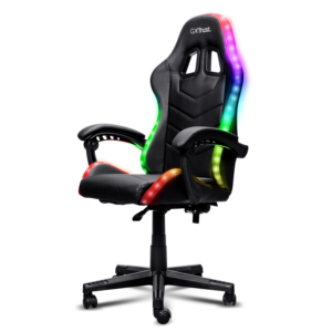 Trust Gaming GXT704 Roniq RGB | Nastavljiv Gaming Stol Z RGB Osvetlitvijo | 178 Barvnih Učinkov | Nosilnost 110 Kg | Gaming Stol