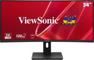 ViewSonic VA3420C-2 | 34" UltraWide QHD 21:9 | Ukrivljen VA 1500R | 120Hz HDR10 USB-C 96W | Monitor