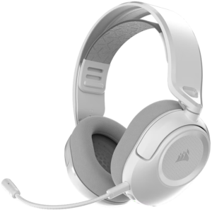 Corsair HS35 V3 Wireless | 2,4 GHz Bluetooth In USB | Dolby Atmos | 50 mm | Do 30 Ur Baterije | Bele Brezžične Gaming Slušalke