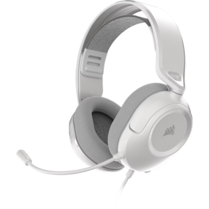 Corsair HS35 V3 | 50 Mm Neodimijski Gonilniki In 3,5 Mm Priklop | Bele Žične Gaming Slušalke