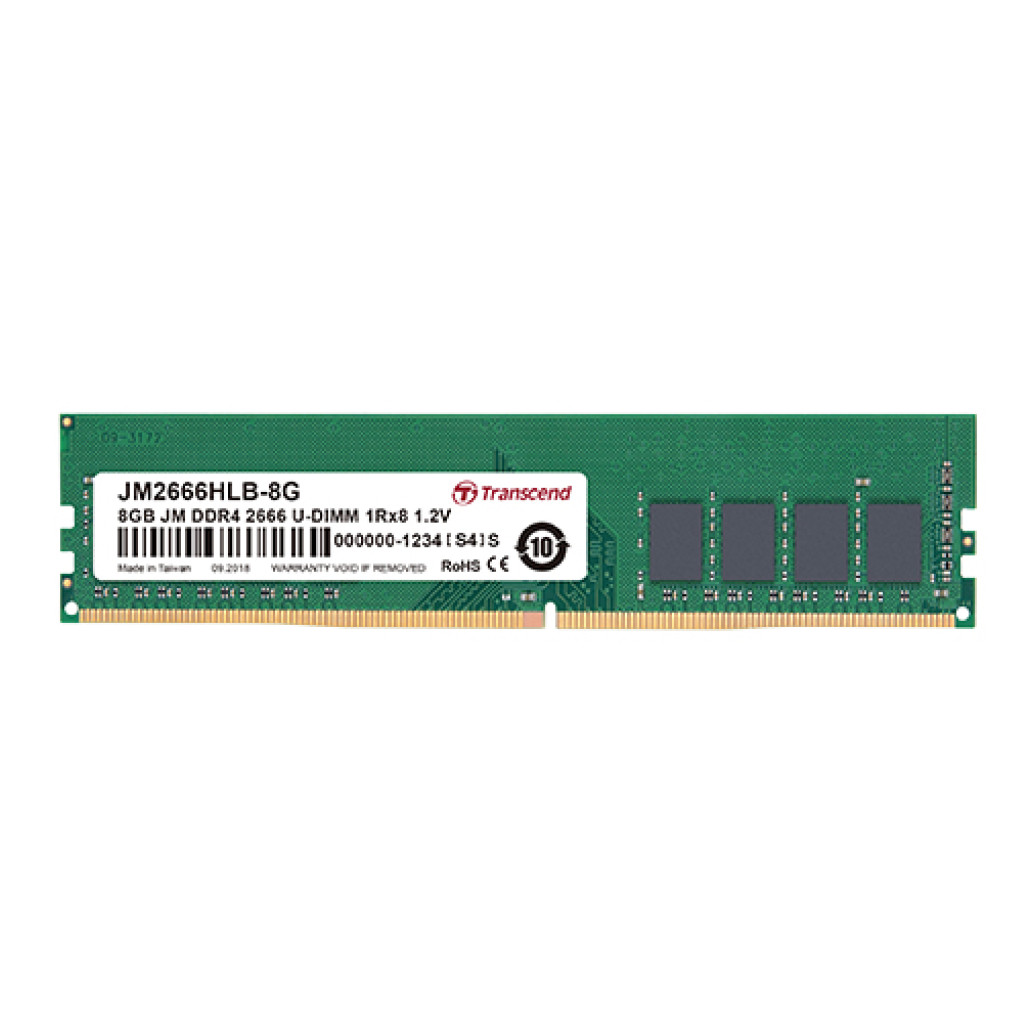 Ddr4 16gb 2666mhz cl19 single (1x16gb) transcend value jetram 1,2v (jm2666hlb-16g) komponentko