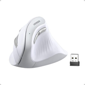 Ugreen | Brezžična | Ergonomska | Bluetooth | Bela | Vertikalna Miška