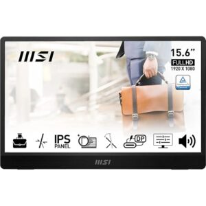 MSI PRO MP161DE E2 | 40cm (16") | IPS | FHD | 2xUSBC | 4ms | 60Hz | Prenosni Poslovni Monitor