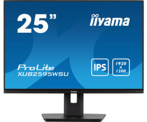 Iiyama ProLite XUB2595WSU-B5 | 63,5 cm (25,0") | 1920x1200 | IPS | 4ms | VGA | HDMI | DisplayPort | 2xUSB2.0 | Pivot | Zvočniki | Monitor