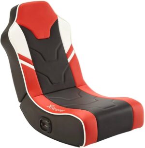 X Rocker Shadow 2.0 | Audio 2.0 | Zložljiv Talni Gaming Stol Za Otroke In Mladostnike | Rdeča Črna | Gaming Stol