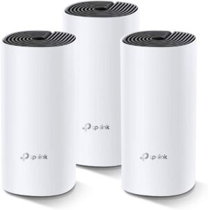 TP-Link Deco M4 Mesh | 3x true dual-band mesh | WLAN Popolna Wifi Rešitev | (Do 370m² WLAN, 3x postaje, 6x Gigabit ports, za hiše, pisarne, stanovanja, MU-MIMO, beamforming), Powerline & Repeater