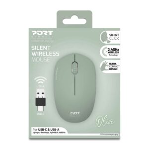PORT Connect | Brezžična | USB-A/USB-C | Zelena Miška