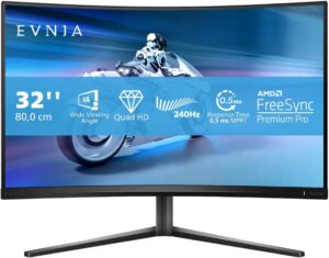 Philips Evnia 5000 32M2C5500WLED | 81cm (32") | 2560x1440 | 240Hz | VA | Ukrivljen | 2xHDMI 2xDisplayPort | Gaming Monitor