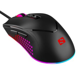 Sandberg Azazinator Mouse 6400 | Črna RGB | Gaming Miška