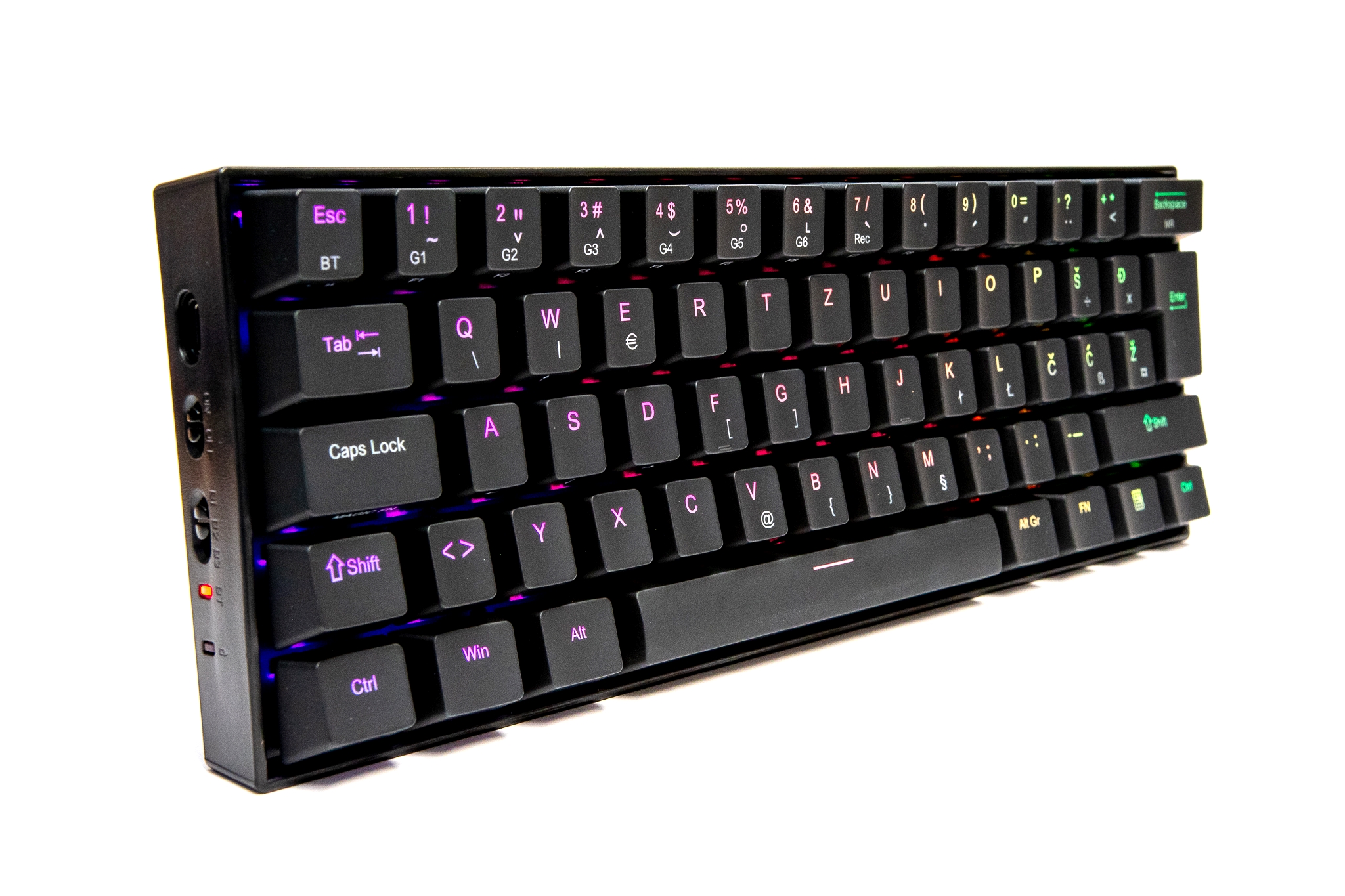 Redragon draconic k530 | rgb | brezžična | mehanska | slo gravura | rjava stikala | črna | gaming tipkovnica 1 Redragon draconic k530 rgb mehanična tipkovnica s šumniki, rjava stikala komponentko