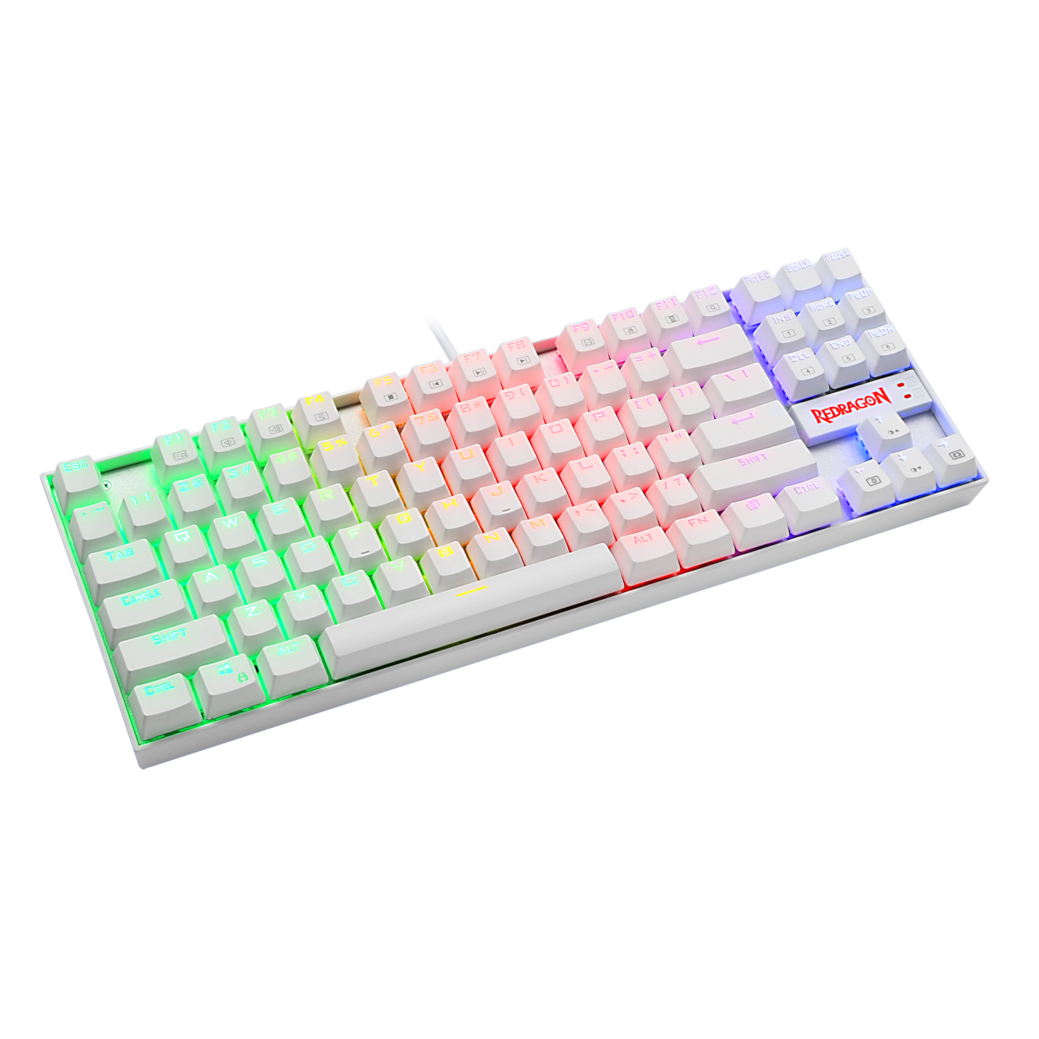 Redragon k552 kumara | rgb | mehanska | bela | rdeča stikala | gaming tipkovnica 1 Redragon k552 kumara rgb gaming mehanska žična tipkovnica bela - rdeča stikala komponentko