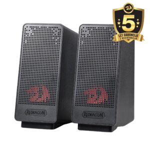 Redragon RANCH GS513 | Rdeča LED | 2.0 Channel | USB | Gaming Zvočnik