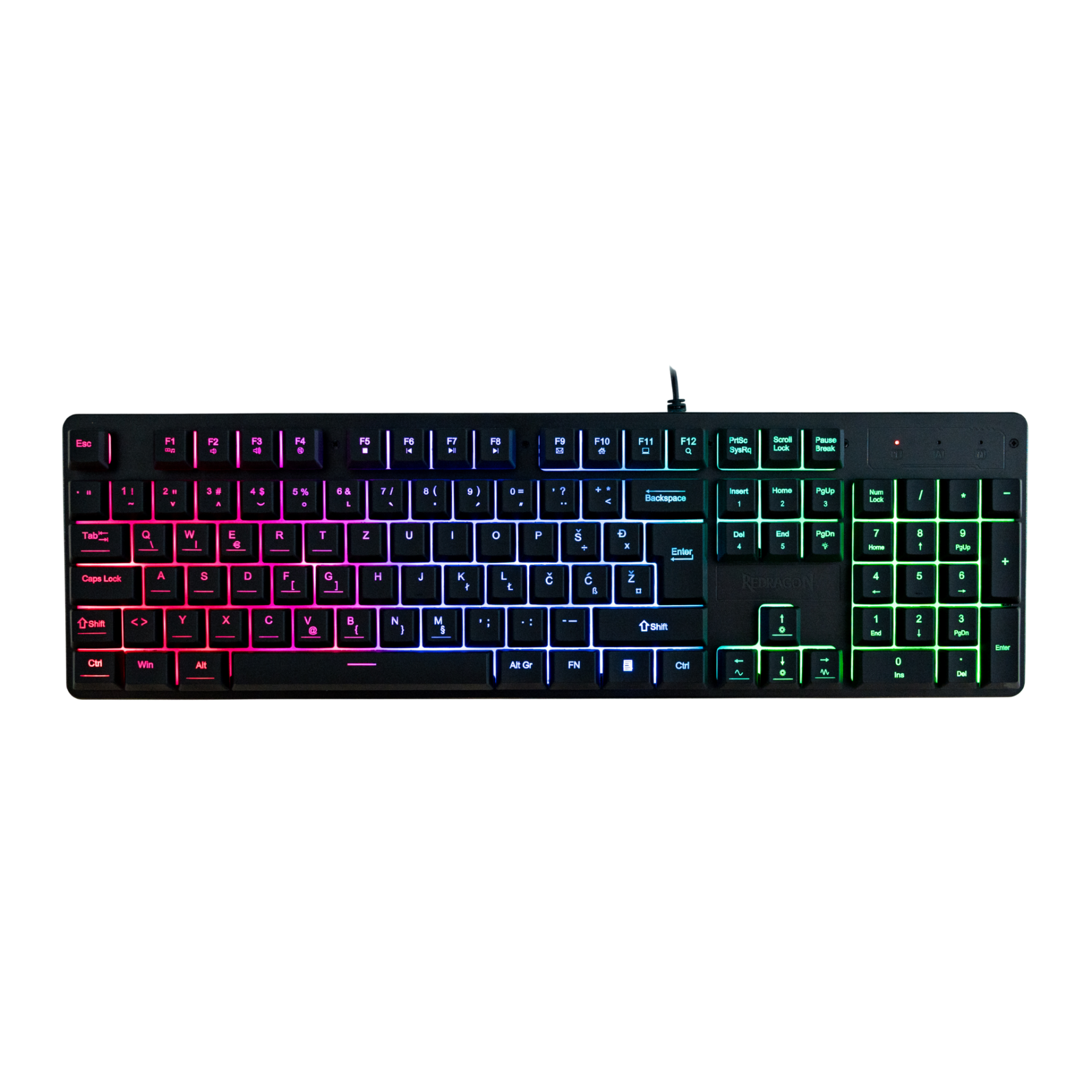 Redragon netherbane k521 rgb | tipkovnica s šumniki 1 Komponentko redragon netherbane k521 rgb tipkovnica s šumniki