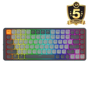 REDRAGON AZURE K652GG RGB PRO | Bezžična | Mehanska | RGB Siva | Gaming Tipkovnica