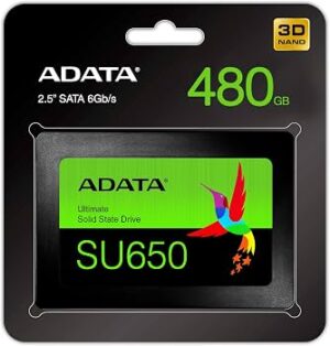 ADATA Ultimate SU650 | 480 GB | 3D NAND | 520/450 MB/s | SLC Predpomnilnik | 2,5″ SATA SSD Disk