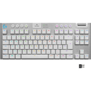 Logitech G915 X LIGHTSPEED TKL | GL Tactile | Brezžična | Bela | SLO g. | Mehanska Gaming Tipkovnica