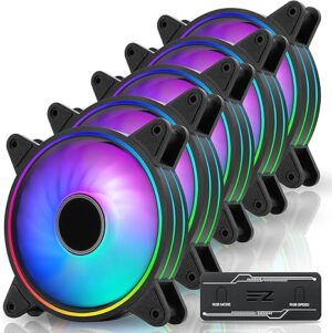 Komponentko ARGB Ventilatorji (Paket 5x) | 120mm | Črna | ARGB | Ventilatorji za Računalnik
