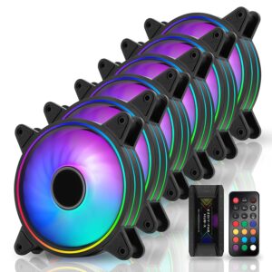 Komponentko ARGB Ventilatorji (Paket 6x) 120mm | Črni ARGB ventilatorji za računalnik