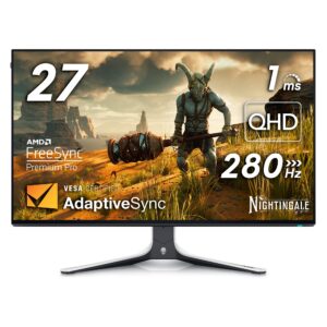 Monitor Dell Alienware AW2723DF | 68,6 cm (27,0") | 2560x1440 | 240Hz | Nano-IPS | 1ms | 2xHDMI DisplayPort 4xUSB3.2 | Pivot | sRGB100% | AdaptiveSync FreeSync Premium G-Sync | Gaming Monitor