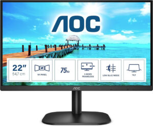 AOC 22B2H | 53,3cm (21,5") | 75Hz | 1920x1080 | VA | Flicker Free | Modern in Eleganten Monitor
