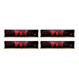 G.Skill Aegis | 64GB KIT (4x16GB) | DDR4 | 3200MHz | CL16 | XMP2.0 | 1,35V | Rdeča | F4-3200C16Q-64GIS | RAM Pomnilnik