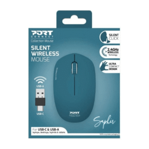 PORT Connect | Brezžična | USB-A/USB-C | Modra Miška