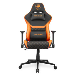 COUGAR Armor One V2 F | Črno-Oranžen | Tkanina In PVC | Zložljivi 4D Nasloni | Naklon 155° | Do 120 Kg | Gaming Stol