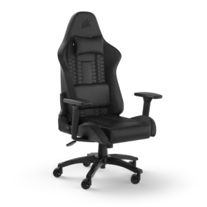 CORSAIR TC100 RELAXED | Umetno Usnje | 2D Nasloni Za Roke | Nagib 90–160° | Črn Gaming Stol