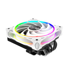 Akasa SOHO H6L M2 Dawn Edition | Nizkoprofilni ARGB 120 mm | 160 W TDP | Bel | Procesorski Hladilnik