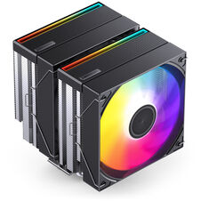 Jonsbo CB80 Black | Dual-Tower 260W TDP | 2 X 120mm PWM ARGB | Črn Procesorski Hladilnik