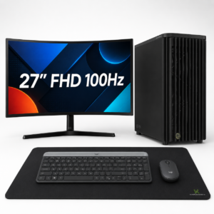 Komponentko Workstation Performance | Intel Core i3 14100 | Intel UHD Graphics | 16 GB RAM | 1 TB NVMe | 27″ Curved Full HD 100Hz | Logitech MK470 | Zmogljiva Delovna Postaja