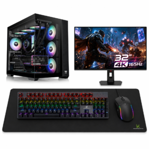 Komponentko Gaming Ultra RTX 5080 | Intel Core i9-14900KF | 64 GB RAM | 2 TB NVMe | Vodno Hlajenje | 32″ 4K 165Hz | Kompo Gear Komplet | Zverinski Komplet za Najzahtevnejše Igre