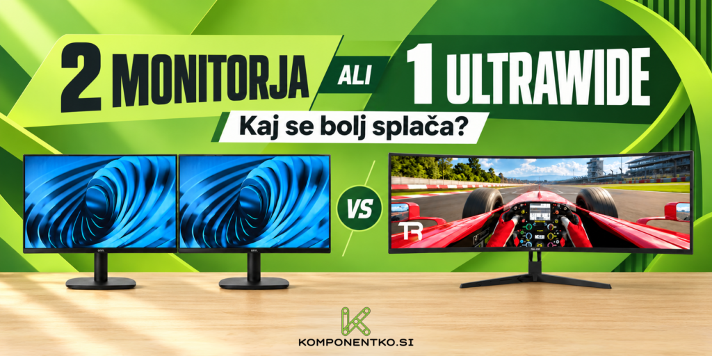 En monitor ali dva monitorja