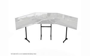 Next Level Racing NLR-A010 Free Standing Triple Monitor Stand | Stojalo Za Tri Monitorje 32–65 Palcev | Nastavljiva Višina, Nagib In Kot | Črno | Stojalo Za Monitorje Za Simulator