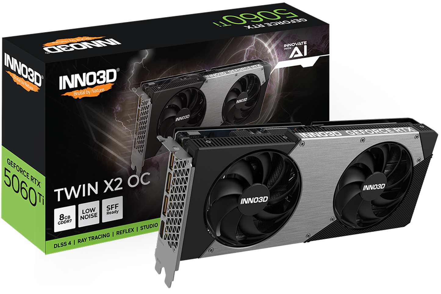 Inno3d geforce rtx 5060 ti twin x2 oc, 8192 mb gddr7 komponentko