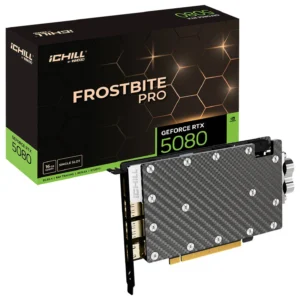 INNO3D GeForce RTX 5080 iCHILL Frostbite Pro | 16GB GDDR7 | Blackwell | DLSS 4 | Vodno Hlajenje | Single-Slot | Grafična Kartica