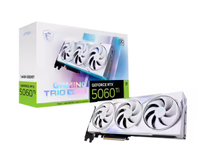 MSI GeForce RTX 5060 Ti Gaming Trio OC White 16GB | GDDR7 | Bela Grafična Kartica