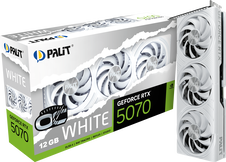 Palit GeForce RTX 5070 White OC | 12GB GDDR7 | NVIDIA Blackwell | DLSS 4 | 3x DisplayPort 2.1b In HDMI 2.1b | Grafična Kartica