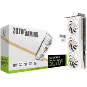 ZOTAC GAMING RTX 5070 Ti Solid Core OC White Edition 16GB | GDDR7 | Bela Grafična kartica