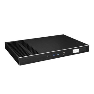 Akasa Galileo TU Plus MKII | Fanless 1U Thin Mini-ITX | LGA1700 LGA1200 LGA115X | 2x Mobile Tray + 2x 2.5" | Low-Profile PCIe | Črno Ohišje