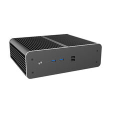 Akasa Euler CMX | Fanless Mini-ITX | 220W DC-DC | Črno Računalniško Ohišje