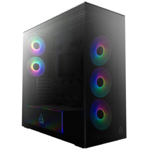 ARCTIC Xtender | E-ATX | 5x A-RGB Ventilatorji | Kaljeno Steklo | Črno PC Ohišje