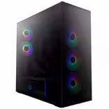 ARCTIC Xtender VG Black | Tinted Tempered Glass | E-ATX | 5x A-RGB Ventilatorji | Vertikalni GPU Nosilec In PCIe 4.0 Riser Kabel | PC Ohišje
