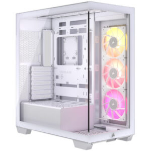 Corsair iCUE Link 3500X | Midi-Tower | Kaljeno Steklo | Bela RGB | Računalniško Ohišje