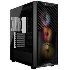 Corsair 3200D RS ARGB | Midi-Tower ATX Ohišje | Kaljeno Steklo | 3X RS120 ARGB Ventilatorji | Črno PC Ohišje