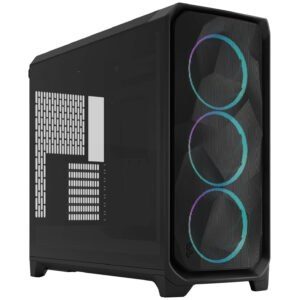 Fractal Design Meshify 3 XL RGB TG Light Tint Black | E-ATX | Big-Tower | Kaljeno Steklo | Visok Pretok Zraka | RGB PC Ohišje