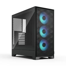Fractal Design Pop 2 Air TG RGB | Črno | ATX Midi Tower | Kaljeno Steklo | 3X 120 Mm RGB Ventilatorji | Računalniško Ohišje