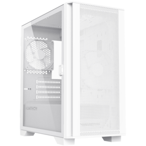Montech AIR 100 Lite | Bela | Micro-ATX | Kaljeno Steklo | Mesh Sprednja Stranica | 2 Ventilatorja | Računalniško Ohišje